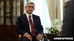 Премьер-министр Армении Серж Саргсян, 18 апреля 2018 г.