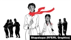 Үй-бүлөлүк зомбулукту чагылдырган иллюстрация