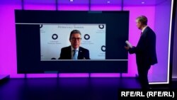 Rasmussen, gjatë intervistës me Radion Evropa e Lirë.