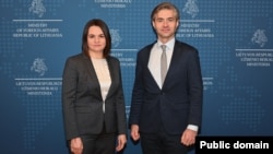 Кястуціс Будрыс і Сьвятлана Ціханоўская. Архіўнае фота