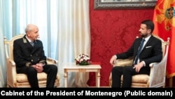 Predsjednik Crne Gore Jakov Milatović i ruski ambasador u Crnoj Gori Aleksandr Petrovič Lukašik