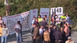 Protesta në Skenderaj kundër vizitës së Vuçiqit
