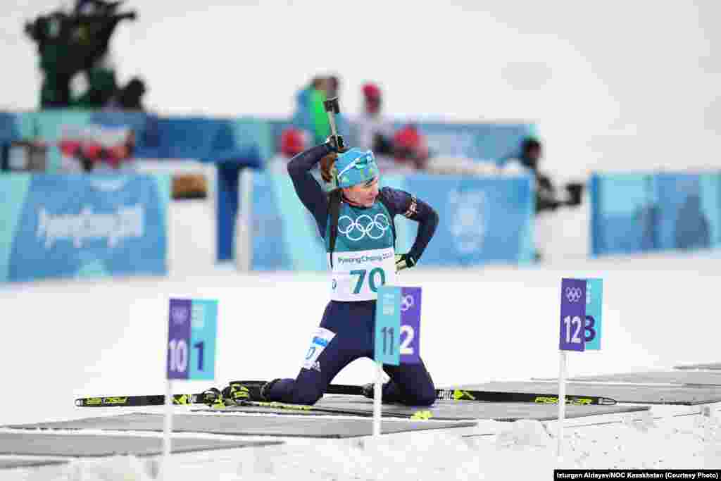 Биатлоннан әйелдер арасындағы жекелей жарыста Қазақстан құрамасының лидері Галина Вишневская ату кезінде үш рет мүлт кетіп, 45-орын алды. Ол "Пхенчхан Олимпиадасында үздік алтылыққа енуді жоспарлайтынын" айтқан. Бірақ мақсаты орындалмады. 15 ақпан 2018 жыл.