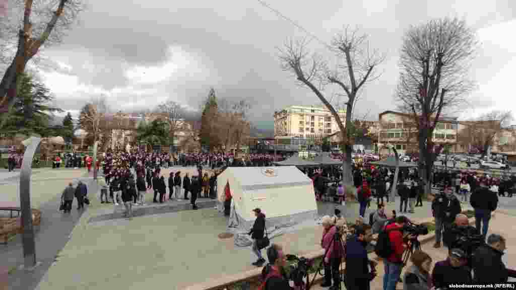 Odavanje počasti poginulima u diskoteci Kočanima, Kočani, 17.3.2025.