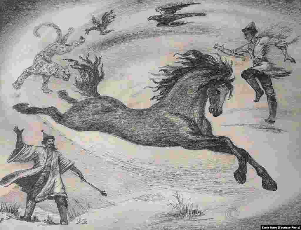 "Ырыскы" аттуу композициясынан.