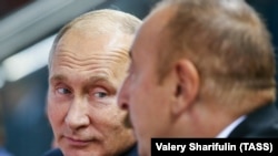 Ռուսաստանի և Ադրբեջանի նախագահներ Վլադիմիր Պուտինը և Իլհամ Ալիևը, արխիվ