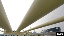 Part of the Baltic Pipeline System oil pipeline in Russia 