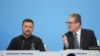 Președintele ucrainean, Volodimir Zelenski, la summitul EPC, alături de premierul britanicKeir Starmer