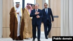 Сауд Арабиясынын делегациясы Өзбекстандын президенти менен. 15-октябрь, 2025-жыл. Ташкент. 