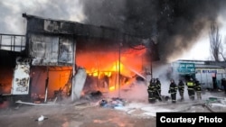 "Азиз" базарынан чыккан өрт. Сүрөт ӨКМге таандык