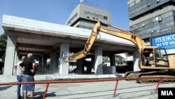 Скопје- Уривање на спорниот објект кај ТЦ Мавровка, 02.09.2020