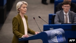 Predsednica Evropske komisije Ursula fon der Lajen je iznela ideju o "reparacionom kreditu" za Ukrajinu, 10 septembar 2025.