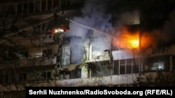 Последствия российского удара в Днепровском районе Киева, 25 ноября 2025 года