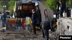 Жарыялуу болгон автобус, Ереван, 26-апрель, 2016-жыл