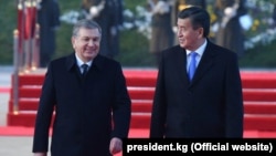 Сооронбай Жээнбеков и Шавкат Мирзиеев. Ташкент, 13 декабря, 2017 г.