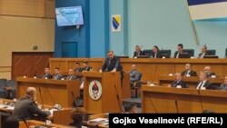 Milorad Dodik tokom obraćanja u Narodnoj skupštini RS.