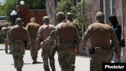 Armenia - Law-enforcement officers raid the headquarters of Electric Networks of Armenia, Yerevan, July 8, 2025.