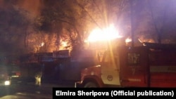 На Ошском рынке в Бишкеке произошел пожар