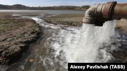 Перекидання води з Тайганського в Сімферопольське водосховище, Крим, 17 жовтня 2020 року